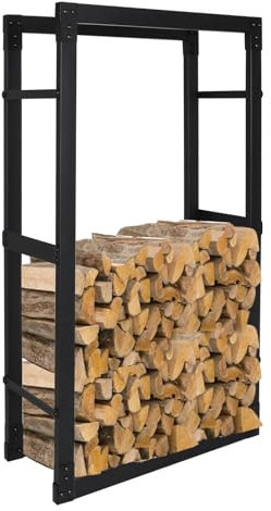 Daromigo Kaminholzregal 150x60x25CM Brennholzregal Feuerholzregal Holzhalter Kaminholzständer für Innen und Aussen Brennholz Stapelhilfe Holzstapelhilfe Holzlager