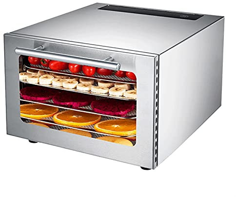IUBGFTO Food Dehydrator Machine,5 Stainless Steel Trays with Digital Timer and Temperature Control for Beef,Jerky,Fruit,Dog Treats,Herbs