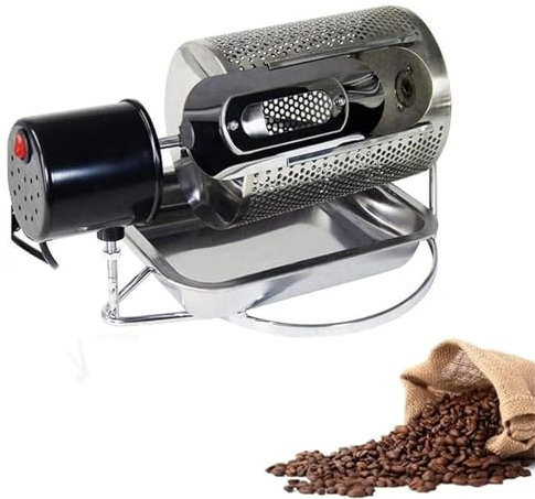 Hlixzoy Home Coffee Bean Roaster, Home Roaster with Stainless Steel Roasting Drum, Kitchen Roasting Tools for Coffee Beans, Beans, Nuts
