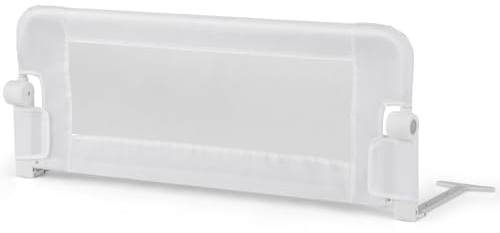 COSTWAY Barrière de Lit Enfant Pliable 105x43cm avec Sangle en Y, Barrière de Sécurité Enfant avec Tissu Oxford & Cadre en Métal, Garde-Corps de Lit Bébé pour 18 Mois-5 Ans