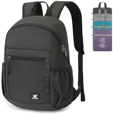 SKYSPER Mochila Plegable avec Protection RFID, 18L Mochila de Senderismo Antirrobo Pequeña Mochila Ultra Ligera para Viajes Senderismo Ciclismo