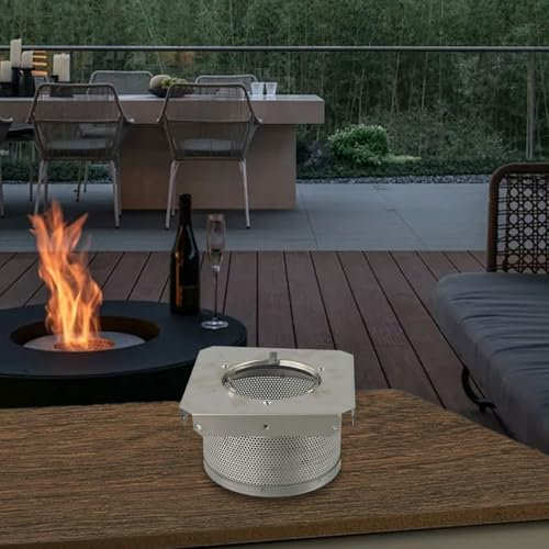Pyramiden-Terrassenheizer, Gewindelöcher, 304 Edelstahl, doppelte Abdeckung, für Glasrohr-Propan-Terrassenheizungen, resistent gegen Verformung, Wärmeerhaltung (10 cm)