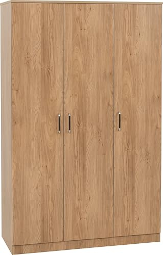 Seconique Dakota 3 Door Wardrobe in Oak