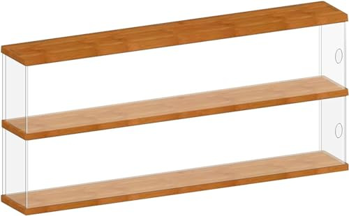 ZIUBMVDYC Acryl-Vitrine, Sammler-Organizer for Modellautos und abnehmbare Würfelvitrine mit stapelbarem Massivholzsockel, 40 x 10 x 27 cm((LxWxH) 60x10x27cm)
