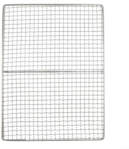 URPIZY Grille de cuisson carrée en acier inoxydable Grille de camping Grille de cuisson pour extérieur Camping Barbecue Pique-Nique Réutilisable Différentes tailles Argent 30 x 25 cm 35 x 30 cm 40 x