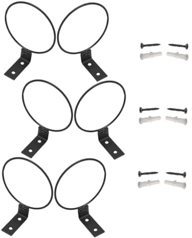 Supvox 6stücke Metall Pflanzenring-wandhalterung Robuster Schwarzer Wandpflanzgefäßhänger Für Garten Metall-pflanzring Als Pflanzentopfhalter Mit Einfacher Montage