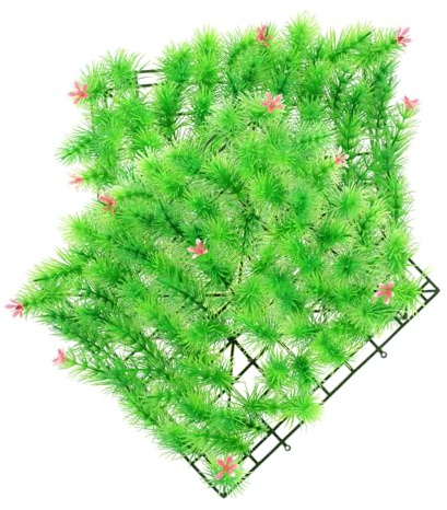 Yardwe 2pcs Artificial Aquarium Grass Mat Decorations, Plastic Fake Plants for Fish Tank, Easy Installation, Stable Underwater Environment, for Pet Store and Home Decoration