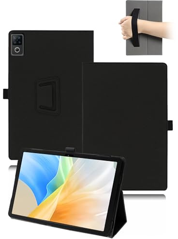toergy Schutzhülle für Luzglo P12 12 Zoll Tablet mit Handschlaufe & Stand& Anti-Drop Funktion - Schlankes und einfaches Design,Schwarz