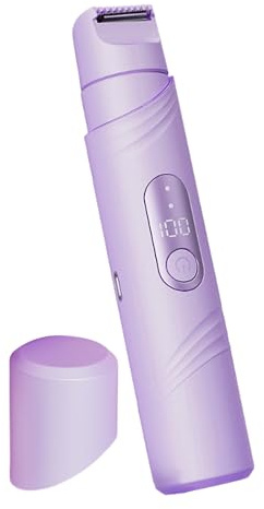 Maquinilla de Afeitar Eléctrica para Mujer | Rasuradora Eléctrica 2 en 1,Recargable Doble Cabeza Impermeable Pantalla LCD Segura Viaje Axilas Cejas