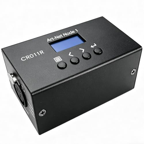 CR011R Convertitore Bidirezionale Art-Net DMX 1-Universo – Interfaccia Ethernet a DMX512 con Display OLED, Alimentazione Type-C per Controllo Illuminazione, Simulazione & Applicazioni Strisce LED