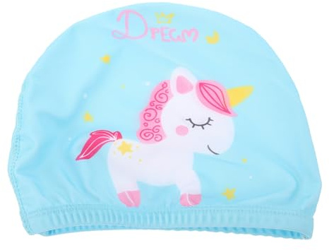 BESPORTBLE Cuffia da Nuoto Design Elastico e Resistente Agli Strappi in Nylon Cappello da Bagno per Ragazzi e Ragazze, per Surf e Nuoto in Piscina