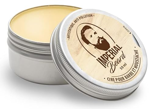 IMPERIAL BEARD - Cire à Barbe et Moustache - Entretien Barbe - Fabrication Française - 50 ml