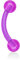 viva-adorno® Piercing Banane Augenbrauenpiercing Kunststoff Acryl Kugeln Z306 lila, 1,2x10x4mm