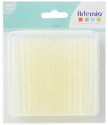 Artemio Set de 60 Recharges Colle, Transparent, 7 mm 18003042