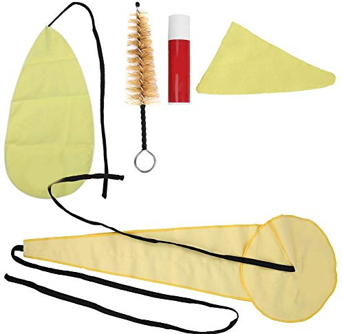 Saxophon-Reinigungsset, Sax-Reinigungs-Pflegeset Dreidimensionales Tuch, Pass-Tuch, Trilaterales Tuch, Korkpaste und Mundstückbürste für Sanophon Musikinstrument Wartungswerkzeug