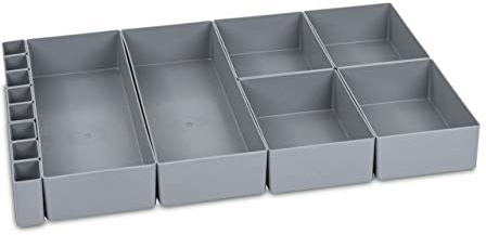 aidB NextGen Einsatzkasten Set 2+4+8 Kästen, 600 x 400 x 75 mm, ideal als Einsatz für Schubladen und NextGen Euroboxen