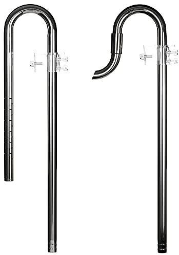 USCAPE Edelstahl Inflow-Outflow Set - Aquarien Filtereinlauf Filterauslauf Set (17mm für 16/22mm Schlauch)