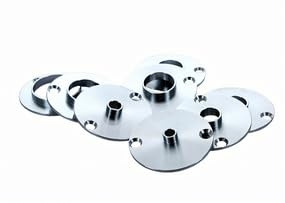 Kopierhülsen-Set 8-teilig | Passend für Oberfräsen von Trend, Perles, Elu & DeWalt | Außendurchmesser 10–40 mm | Robuster Stahl | 50 mm Achsabstand | Hülsenhöhe 6 mm