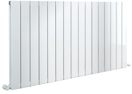 Orion Aluminium Designer Radiators Central Heating Heater Vertical White Double Panel - 1180 x 600mm