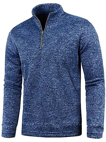 Long Sleeve Polo Shirts Mens UK Sale Clearance V Neck Jumper 1/4 Zip Stand Collar Henley T Shirt Regular Fit Winter Tops Plain Sports Gym Running Pullover Sweatshirt Blouse Sweat Tops M-4XL