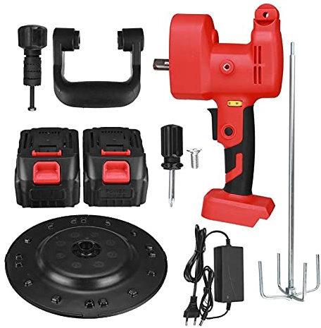 KOHARA Entretien de la Voiture Ponceuse électrique sans Fil 1700 W Ciment Mortier Truelle Machine de Polissage de Mur Mélangeur de béton Portable avec Batterie Rechargeable pour Le Poli