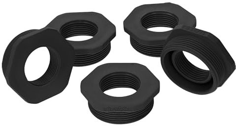 Kalitec G6402510 Riduzione M40/M25 Plastica Nero I Riduttore Passacavo esagonale I M20 Filettatura interna I M40 Filettatura esterna I IP68