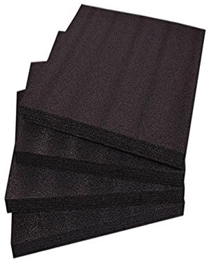 EPE skumskiva svamp stötsäker förpackning låda foder dyna 1 m x 1 m x 60 mm svart