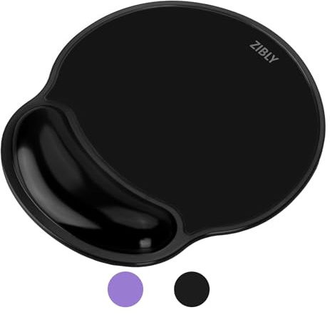 ZIBLY Ergonomic Gel Mouse Pad with Wrist Support – Soft Mouse pad for Comfort & Pain Relief Gel Mouse Mat Ideal for Office, Gaming & Home (Gel Mouse Pad Black)