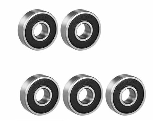 Bandsäge Sägeblattführung Edelstahl 6-20mm - Premium Bandführung für kleine Maschinen - Lager und Montage Set 4×4 - Hochwertige Blattführung Ersatzteil (5 Stück Kugellager für Sägeblattführung 4×4)