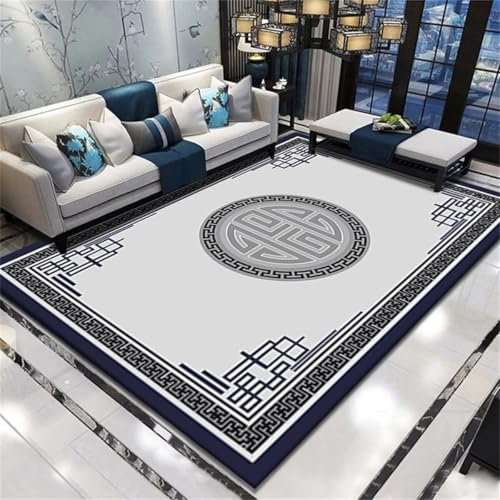 RUGMRZ Outdoor Teppich Klein Auto Teppiche Blauer Esszimmerteppich Retro-Wohnzimmerteppich pflegeleicht Vorleger Teppich 200X260CM