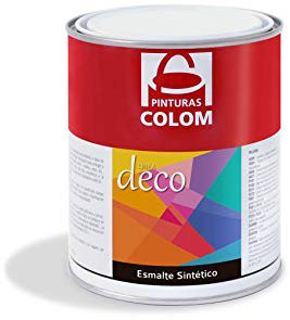PROGAL COLORS COLOM Vernis synthétique multi-surface laqué en polyuréthane blanc 750 ml - Applicable sur le béton, l'acier, l'acier galvanisé, le bois - Résistant aux intempéries (satiné)