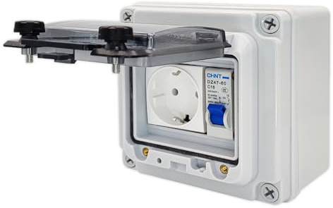 LED ATOMANT Außensteckdose IP67 mit Schutzschalter