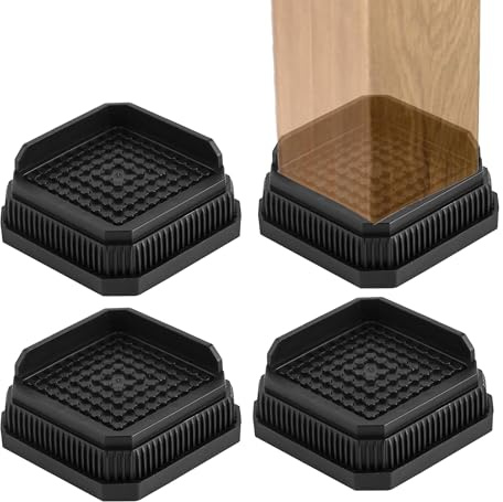 lemgyiamz Piedi Letto, Alza Mobili, Regolabili Rialzo Mobili Robusto per Letto Divano o Tavolo Accessori Antiscivolo per la Casa Set di 4 Supporti Stabili