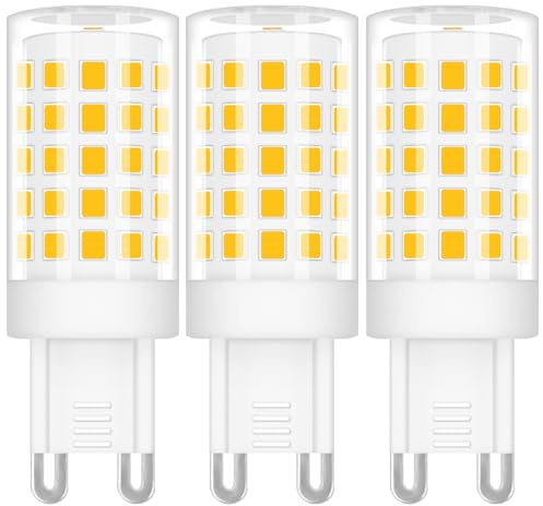 ZHENMING G9 LED 3.5W 3000K Warmweiß Nicht Dimmbar Ersatz 20W-40W Halogen | 460LM 220V Bi-Pin Kurz für Schlafzimmer Leuchter Wandleuchte 3 Stück