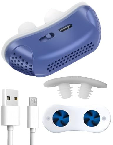 Sleep Apnea Devices Electronic Micro CPAP Anti Snoring Devices Reliable Stop Snore Aid Stopper with Dual Vortex Airflow Adjustable Wind Speeds Relief Machine for Men Women All Nose Shapes