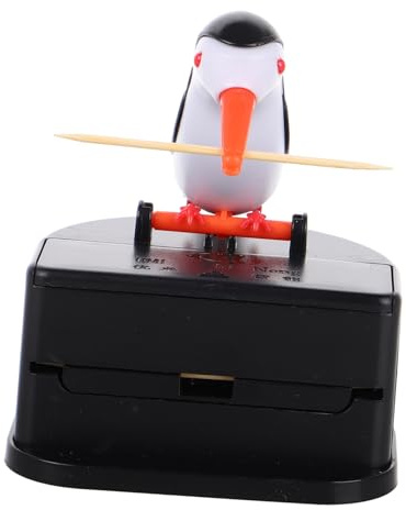 VICASKY Porta Stuzzicadenti Automatico a Forma di Picchio Nero per Casa
