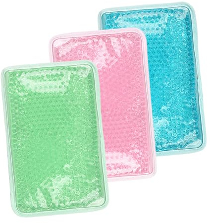 Mikinona Impacco Freddo e Caldo Riutilizzabile 3 Pezzi in Gel per Collo e Vita Cinghie, e Terapia Termica in Pvc Cristallo