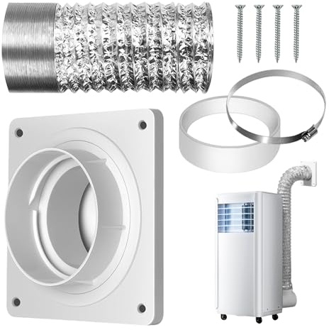 Set di sfiato per asciugatrici, per interni, piastra di collegamento come pezzo di ricambio per lavatrici, ventilatori di scarico, ventilatori di ventilazione, soffitto, aria condizionata, cucina