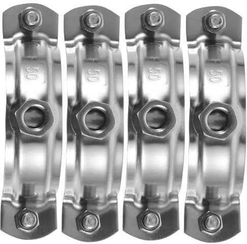 ORFOFE 4 pièces Collier de Serrage Inox pour Tuyaux Support Tube Robuste Anti-fuite Fixation Rapide pour Plomberie et Chauffage