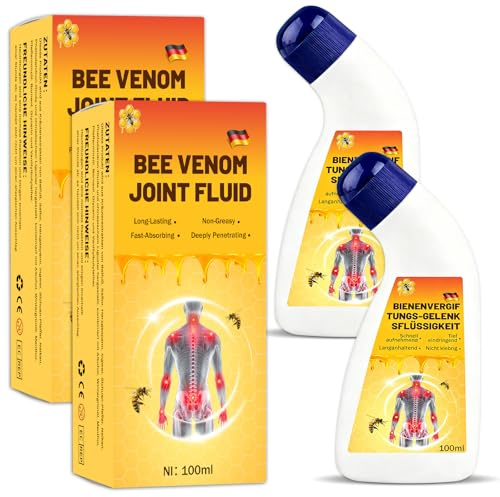Muskel & Gelenk Fluid, Gelenke Bienengift Creme, Pflegende Einreibung, lockert, entspannt und regeneriert, für Knie, Rücken, Nacken, Hände Applikator-Lindert Muskel- und Gelenkschmerzen - 200 ml