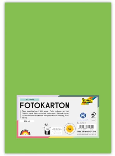 Fotokarton, 50 Bogen, 300 g/qm, DIN A4 (Hellgrün)