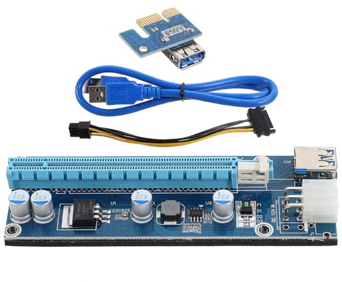 Kichvoe Adaptador Mini Pci-e Pci-e Tarjeta Gráfica Externa Azul Cable USB Ampliación Gráfica para Portátil Gaming y Multimedia Solución Práctica para Mejorar Rendimiento y Conectar