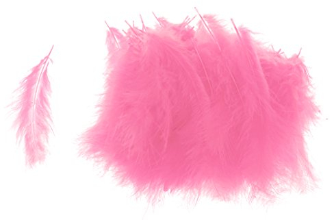 MagiDeal 100 Federn zum Basteln Dekofedern für Bobo Ballon DIY Dekor, Rosa