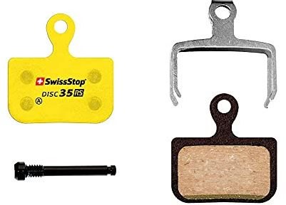 SwissStop RS Bicycle Disc Pads Model D35 for Sram Red eTap AXS and Avid Caliper Brakes, Yellow
