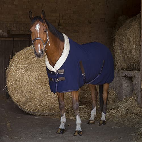 Stalldecke mit Polarfleece Teddy EquiTheme Marineblau 135cm