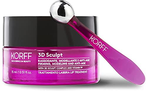 KORFF 3D Sculpt Trattamento Labbra, Texture Crema Effetto Rimpolpante, Volumizzante, Formula Anti-Età, 15ml