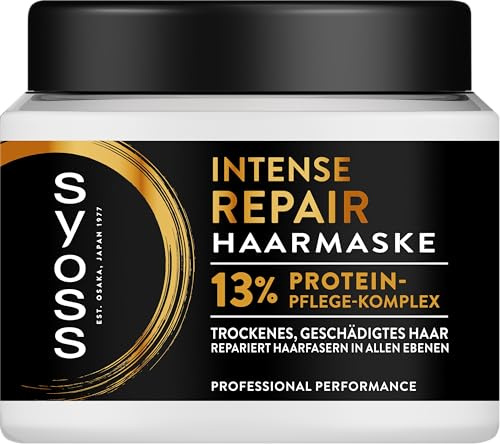 Syoss Haarmaske Repair Boost (400 ml), 4-in-1 Haarkur für trockenes & geschädigtes Haar, hoch konzentrierte Formel sorgt für bis zu 95% weniger Haarbruch, vegane Formel
