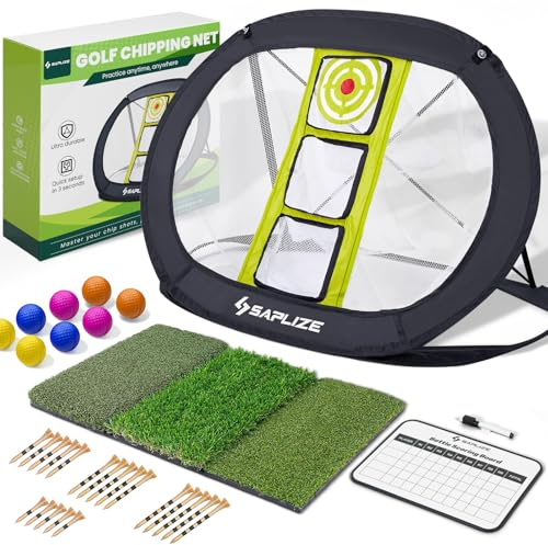 SAPLIZE Ultra-stabiles Golf Chipping Net, Indoor/Outdoor Golfziel Zubehör für Hinterhof Genauigkeit und Swing-Übung, Golf Geschenke für Männer, Momen, Dad, Kinder, Jungen, Jugend und Golfer
