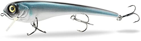 FISHN® Grumpy Father XL Wobbler, 1-5 Meter, 22cm, 112gr, Floating, 2 x Tauchschafeln, großer Schleppköder zum Hecht Angeln
