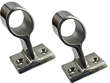 EDVENA 2 stücke 316. Edelstahl-Handschienen-Montage-Mitte-Halterung-Stütze 7/8 Zoll 1 Zoll Marineboot-Hardware-Sitz for 22mm und 25mm Tube (Color : 25mm)